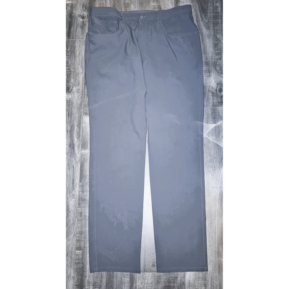 Footjoy Mens Golf Pants 35x30 Gray Flat Front *READ DETAILS*